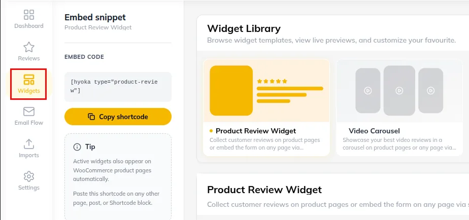widgets